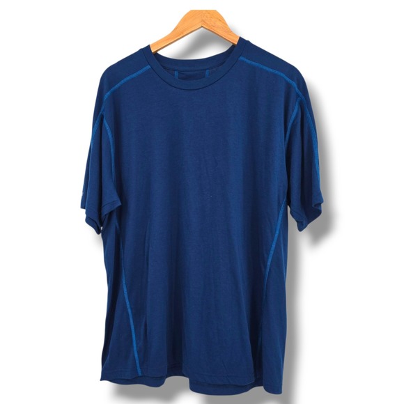 Cabelas Mens XL DriRelease UPF 30 Blue Short Sleeve T Shirt - Picture 1 of 9